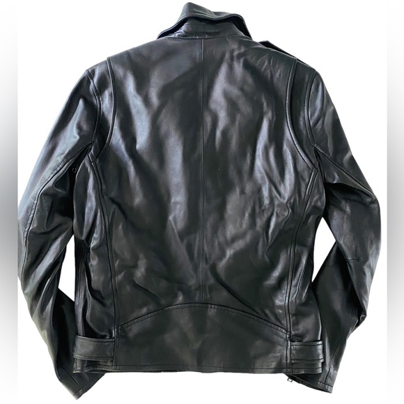 IRO Men’s Aronew Black Leather Biker Jacket NWT - Picture 8 of 12